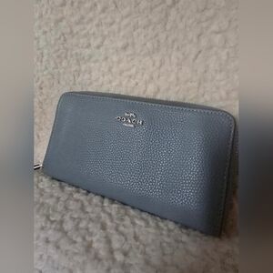 Coach Blue Leather Wallet